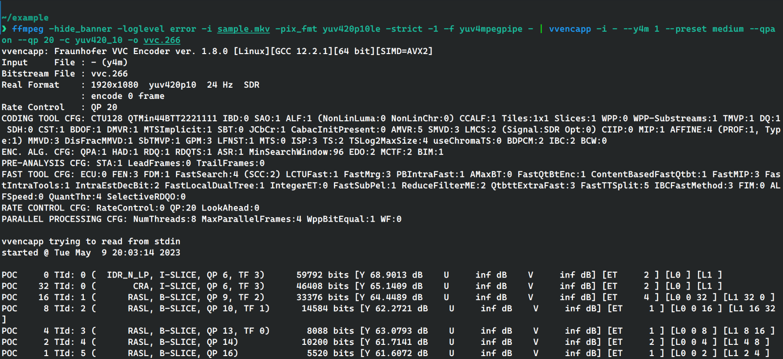 vvencapp spamming the terminal output with progress per-picture-order-count cause god knows why